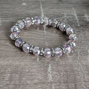 Handmade translucent pink bracelet